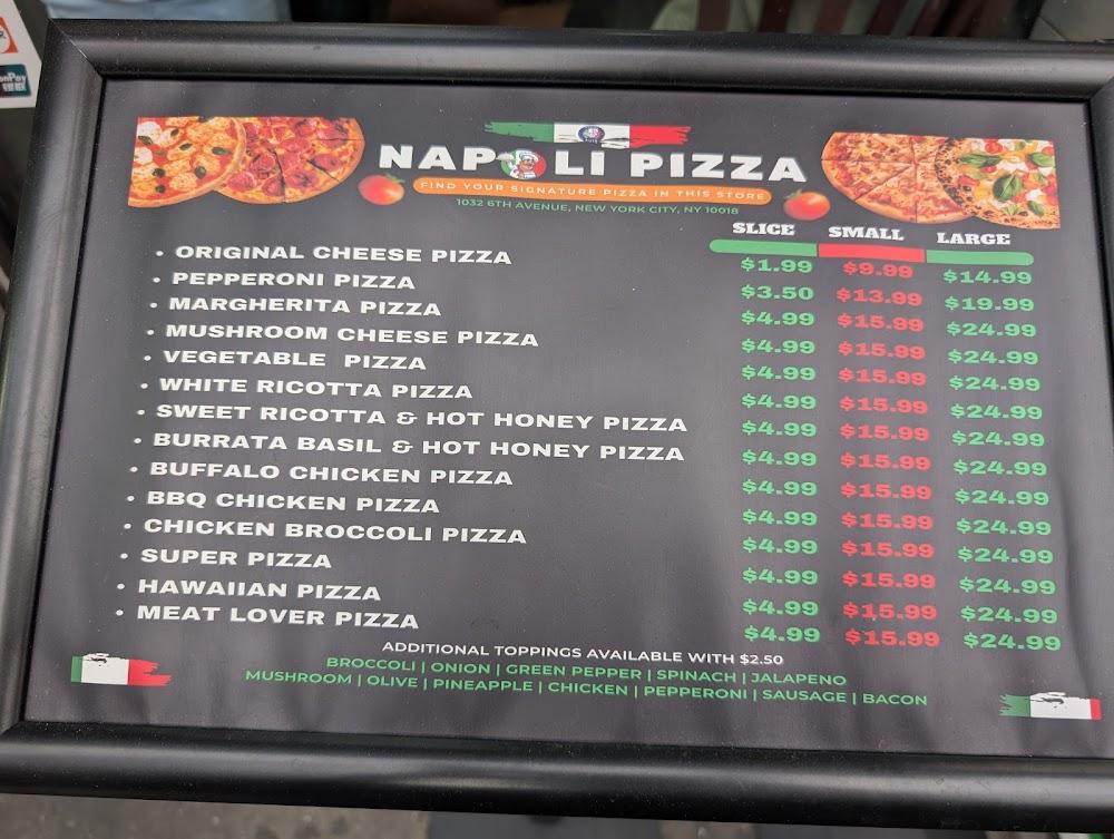 Napoli Pizza Menu image 3